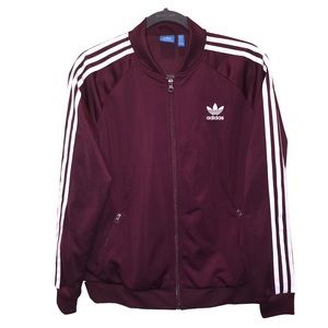Maroon Adidas Track Jacket 